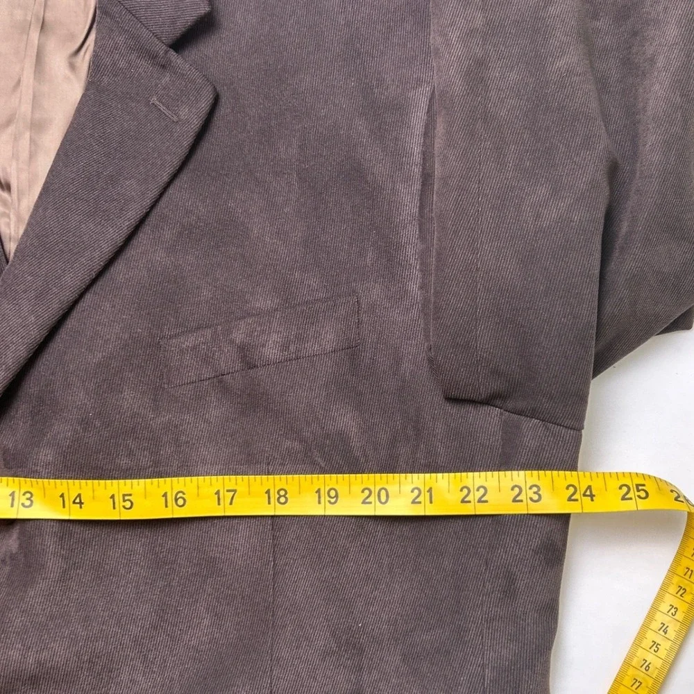 Calvin Klein Mens Corduroy 3 Button Blazer Size 46S Brown Academia Professor